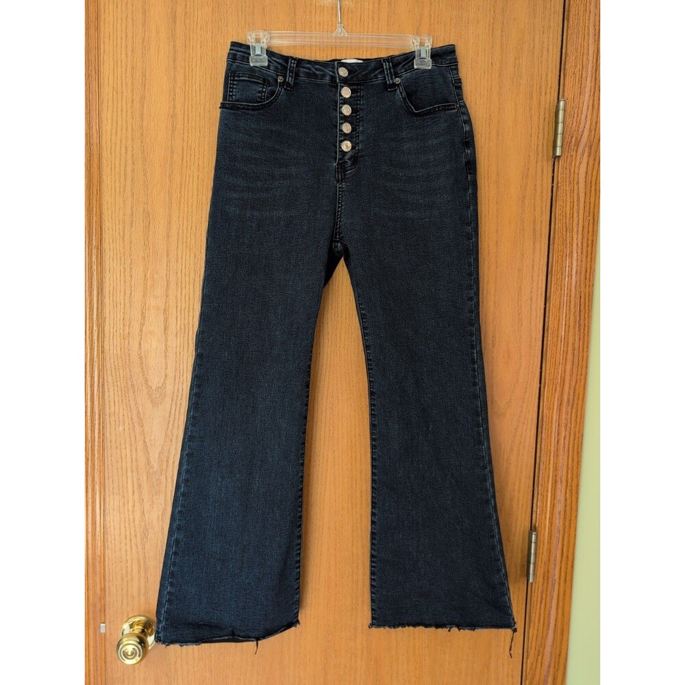 Pink Lily Button Fly Wide Leg Jeans Size 32x 27 "My Favorite Stretchy Jeans"